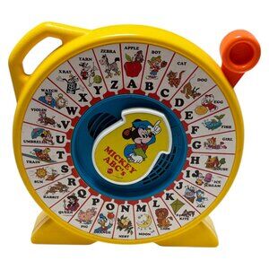 See N Say Vintage Mickey ABC 12 in English Clear Voice Box Fisher-Price SNS 1989